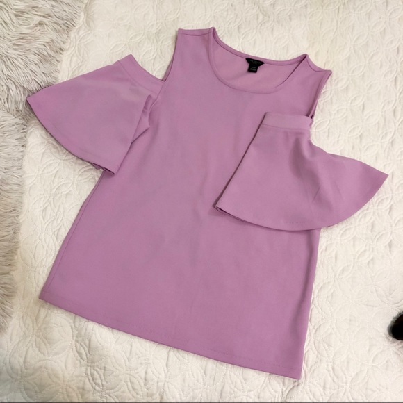 Ann Taylor Tops - Ann Taylor Cold-Shoulder Lavender Top